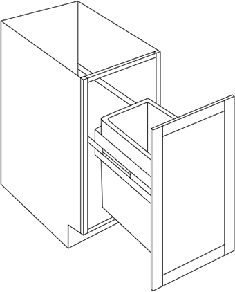 Trash Cabinet Base Cabinet TRB