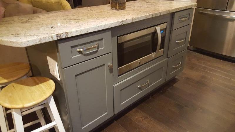 Stone Grey Shaker Kitchen Cabinets