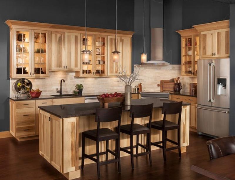 Carolina Hickory Kitchen Cabinets