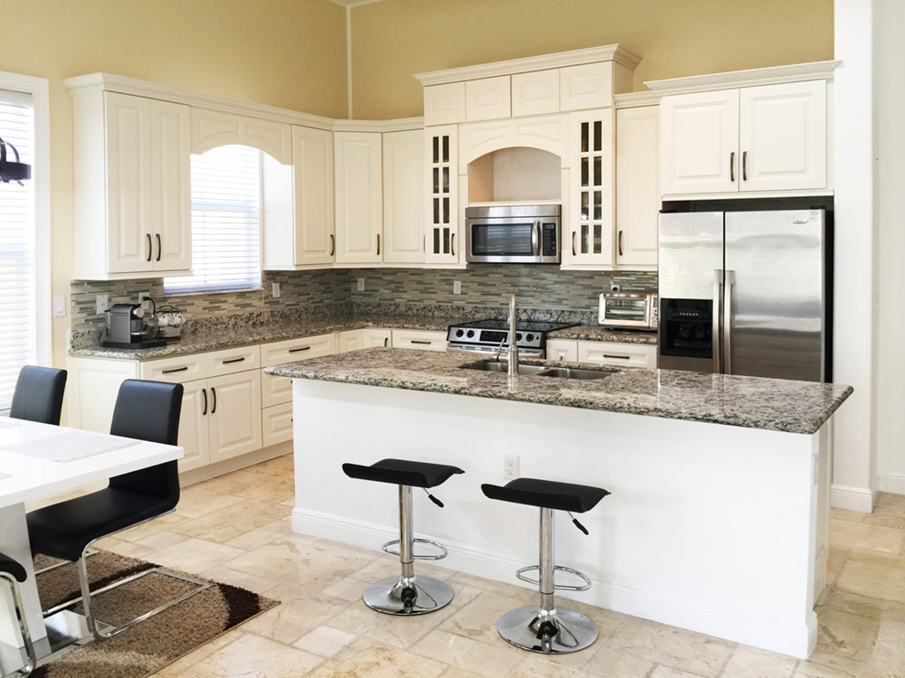 Riviera White Kitchen Cabinets