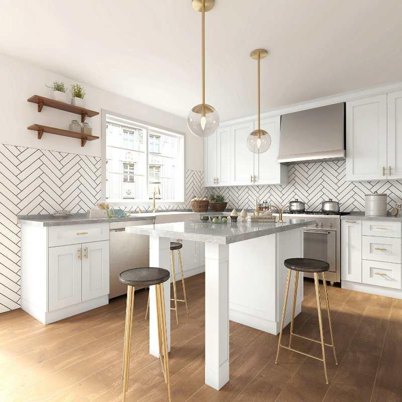 Frameless White Shaker Kitchen Cabinets