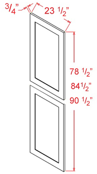 Artisan Shaker Tall Decorative End Panel - 23-1/2"W X 90-1/2"H X 3/4"D