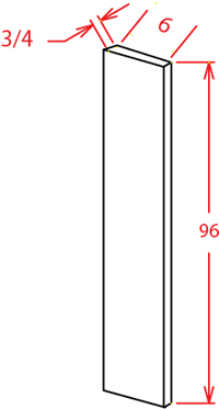 Artisan Shaker Tall Filler - 6"W X 96"H