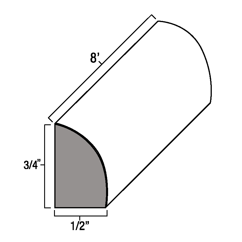 Carolina Hickory 8' Shoe Moulding