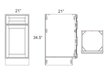 Carolina Hickory 21" Vanity