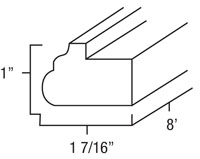 Elegant White Shaker 8' Light Rail Molding