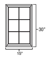 Elegant White Shaker  Mullion Door for W1530