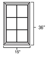 Elegant White Shaker  Mullion Door for W1536