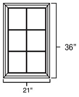 Elegant White Shaker Mullion Door for W2136