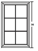 Elegant White Shaker Mullion Door for WDC2436