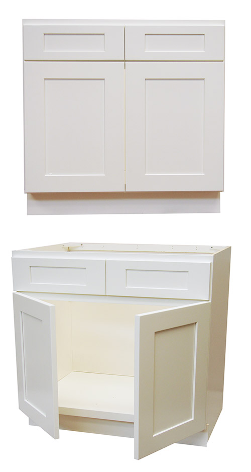 Elegant White Shaker 36" Vanity