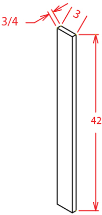 Artisan Shaker Wall Filler - 3"W X 42"H