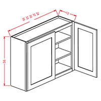 Carolina Hickory 27" x 36" Wall Cabinet