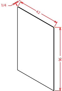 Gunnison Shaker Finished Plywood Panel - 1/4"D X 42"H X 96"W