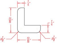 Gunnison Shaker Outside Corner Molding - 3/4" X 3/4" X 96"