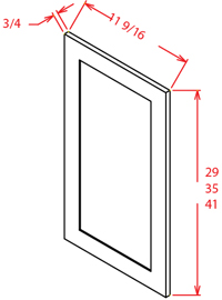 Gunnison Shaker Wall Decorative Door Panel - 11-1/2"W X 41"H