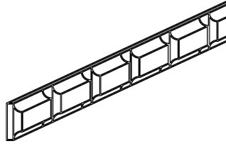 Riviera White Dentil Molding Insert 3/4" X 1/2" X 96"