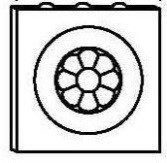 Riviera White Rossete 3" X 3" X 3/8"