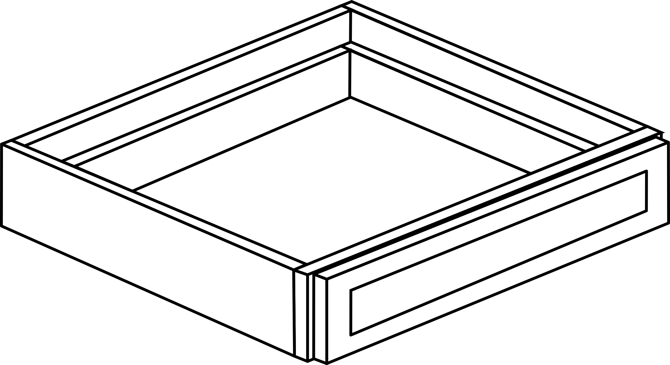 Oxford White Shaker Knee Drawer 30" X 21"