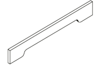 Oxford White Shaker Arched Valance 48" X 5" X 3/4"