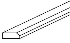 Sable Shaker Edge Molding 2 1/4" X 3/4" X 96"
