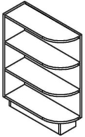 Sable Shaker Base End Shelf 09"