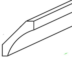 Sable Shaker Cove Crown Molding 2 1/2" X 96"