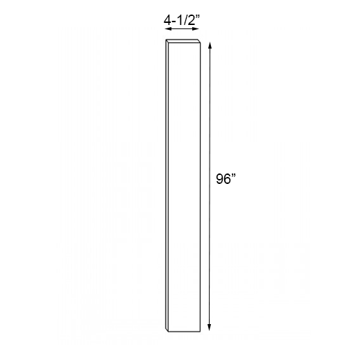 Gloss White Toe Kick - 4-1/2"W x 96"L