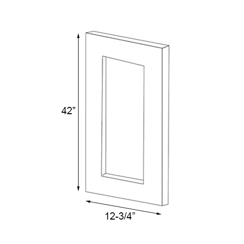 Walnut Frameless Matching Wall End Panel - 12-3/4"W x 42"H
