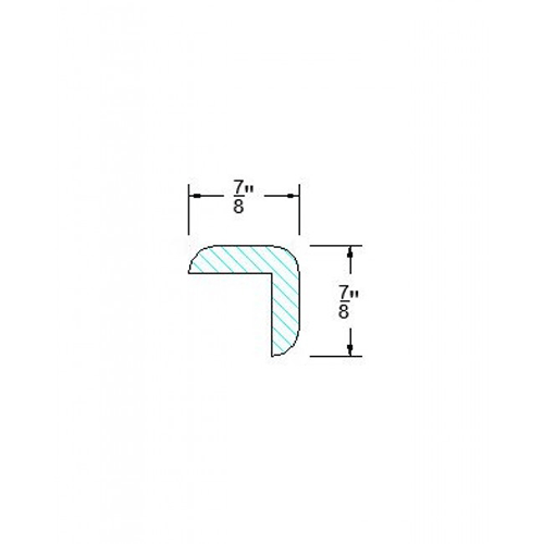 Frameless White Shaker Outside Corner Molding - 7/8"W x 7/8"H