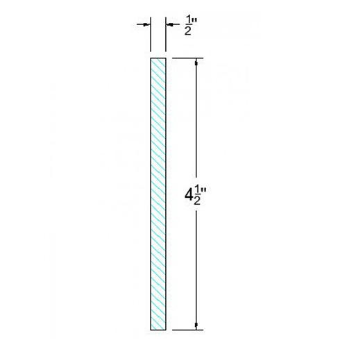 Frameless White Shaker Toe Kick - 8' Long x 1/2" Thick  x 4-1/2" Tall