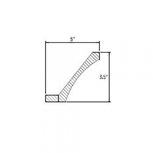 Storm Grey Cove Molding - 5"W x 3-1/2"H