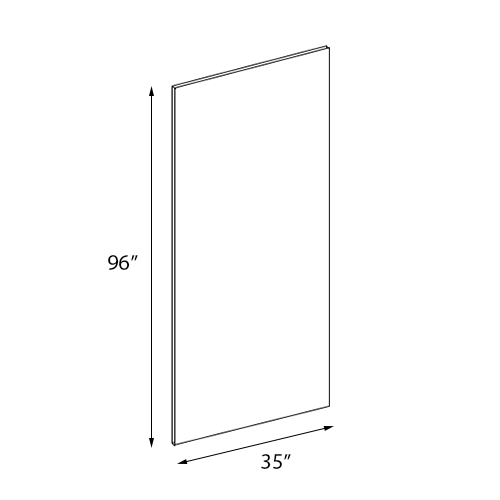 Dove White Finished Panel - 35"W x 96"H