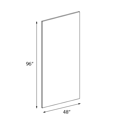 Dove White Finished Panel - 48"W x 96"H