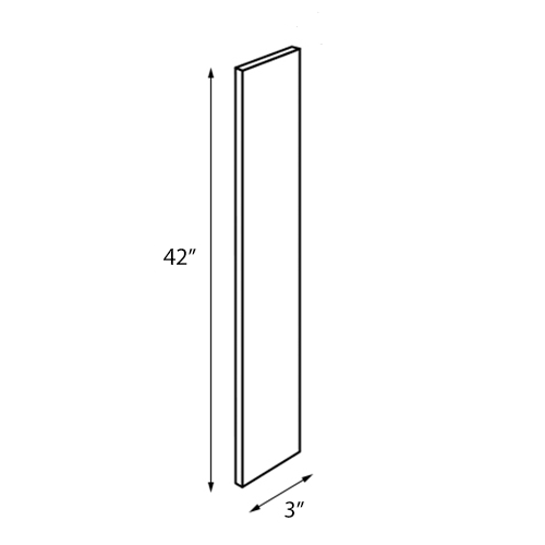 Ambrose Raised Panel Wall Filler - 3"W x 42"H
