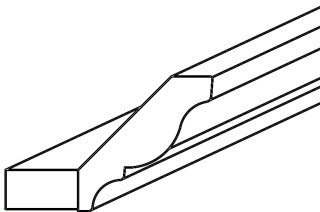 Mahogany Glazed Crown Molding 2 1/2" X 96"