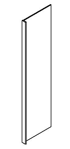 Mahogany Glazed Refrigerator Panel 27" X 96" With 3" Return