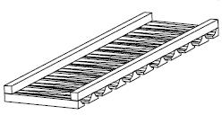 Mahogany Glazed Glass Rack 30" X 12" X 3"