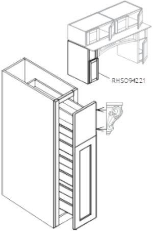 Gainsboro Gray Hearth Hood Pier 09" X 42" X 21"