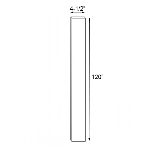 Lacquer White Toe Kick - 4-1/2"W x 120"L (Aluminum Alloy)