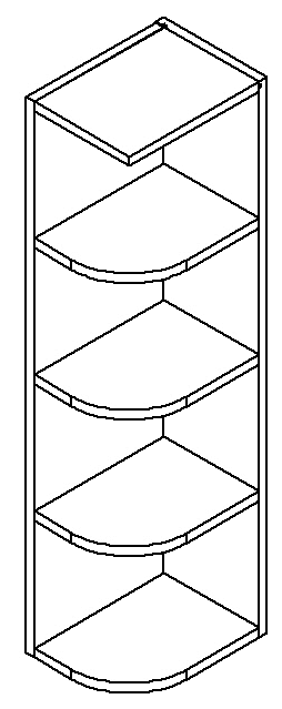 Smokey Grey Wall End Shelf 09" X 42"