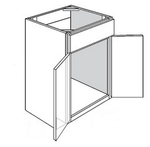 Villanova Slab Double-Door Vanity Cabinet 24"W