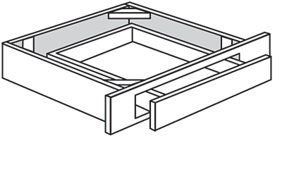 Villanova Slab Drawer Unit 30"W x 4"H x 21"D