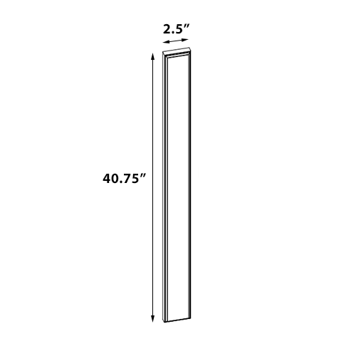 Florence Slate Shaker Overlay for 3"W x 42"H