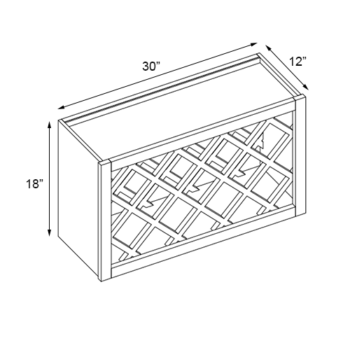 Florence Slate Shaker Wine Rack - 30"W x 18"H