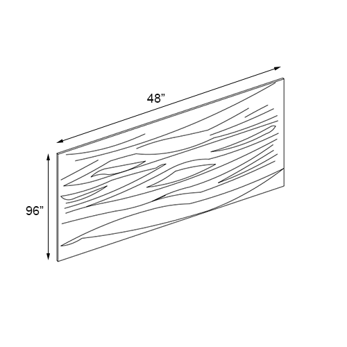 Weston Espresso Shaker Back Panel (Long Grain) - 48"W x 96"H x 1/4" Thick