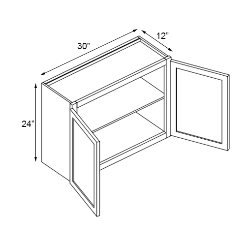 Weston Sand Shaker Double Door Wall Cabinet - 30"W x 24"H