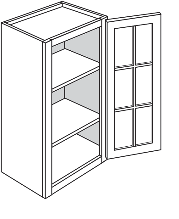 Radnor Shaker Glass Door 18"W x 30"H