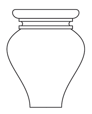 Springfield Shaker Bun Foot 3.5"W x 4 1/2"H