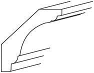 Radnor Shaker Cove Crown Moulding 2 3/4"H x 96" L